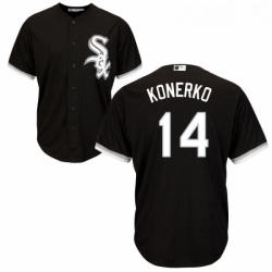 Youth Majestic Chicago White Sox 14 Paul Konerko Authentic Black Alternate Home Cool Base MLB Jersey