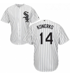 Youth Majestic Chicago White Sox 14 Paul Konerko Authentic White Home Cool Base MLB Jersey