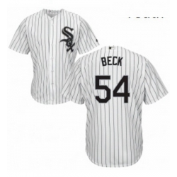 Youth Majestic Chicago White Sox 54 Chris Beck Replica White Home Cool Base MLB Jersey 