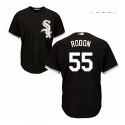 Youth Majestic Chicago White Sox 55 Carlos Rodon Replica Black Alternate Home Cool Base MLB Jersey