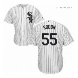 Youth Majestic Chicago White Sox 55 Carlos Rodon Replica White Home Cool Base MLB Jersey