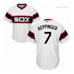 Youth Majestic Chicago White Sox 7 Jeff Keppinger Replica White 2013 Alternate Home Cool Base MLB Jersey