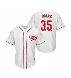 Mens Cincinnati Reds 35 Tanner Roark Replica White Home Cool Base Baseball Jersey 