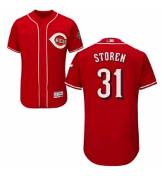 Mens Majestic Cincinnati Reds 31 Drew Storen Red Flexbase Authentic Collection MLB Jersey