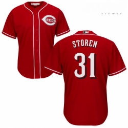 Mens Majestic Cincinnati Reds 31 Drew Storen Replica Red Alternate Cool Base MLB Jersey