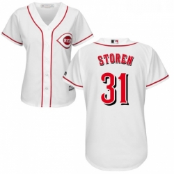 Womens Majestic Cincinnati Reds 31 Drew Storen Authentic White MLB Jersey