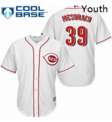 Youth Majestic Cincinnati Reds 39 Devin Mesoraco Authentic White Home Cool Base MLB Jersey