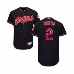 Mens Cleveland Indians 2 Leonys Martin Navy Blue Alternate Flex Base Authentic Collection Baseball Jersey