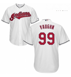 Mens Majestic Cleveland Indians 99 Ricky Vaughn Replica White Home Cool Base MLB Jersey