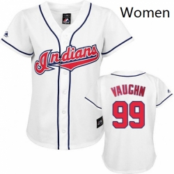 Womens Majestic Cleveland Indians 99 Ricky Vaughn Authentic White MLB Jersey