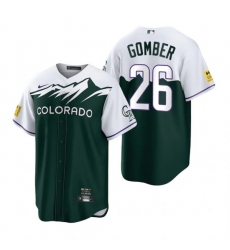 Men Nike Nike Colorado Rockies #26 Austin Gomber City Connect Stitched Cool Base Baseball Jersey