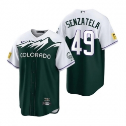 Men Nike Nike Colorado Rockies #49 Antonio Senzatela City Connect Stitched Cool Base Baseball Jersey