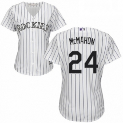 Womens Majestic Colorado Rockies 24 Ryan McMahon Replica White Home Cool Base MLB Jersey 