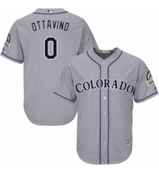 Youth Majestic Colorado Rockies 0 Adam Ottavino Replica Grey Road Cool Base MLB Jersey 