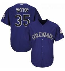 Youth Majestic Colorado Rockies 35 Chad Bettis Replica Purple Alternate 1 Cool Base MLB Jersey