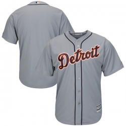 MLB Tigers Blank Orange Grey Cool Base Men Jersey