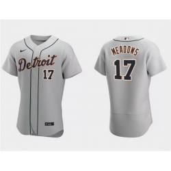 Men Detroit Tigers 17 Austin Meadows Grey Flex Base Stitched Jersey