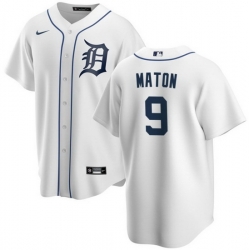 Men Detroit Tigers 9 Nick Maton White Cool Base Stitched Jersey