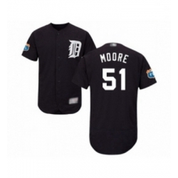 Mens Detroit Tigers 51 Matt Moore Navy Blue Alternate Flex Base Authentic Collection Baseball Jersey