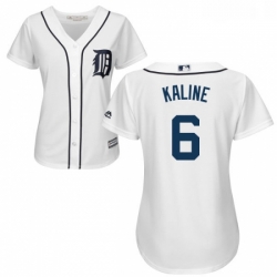 Womens Majestic Detroit Tigers 6 Al Kaline Authentic White Home Cool Base MLB Jersey