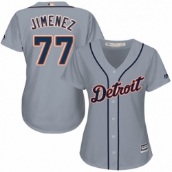 Womens Majestic Detroit Tigers 77 Joe Jimenez Replica Grey Road Cool Base MLB Jersey 