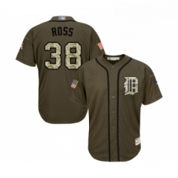 Youth Detroit Tigers 38 Tyson Ross Authentic Green Salute to Service Baseball Jersey 