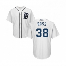 Youth Detroit Tigers 38 Tyson Ross Replica White Home Cool Base Baseball Jersey 