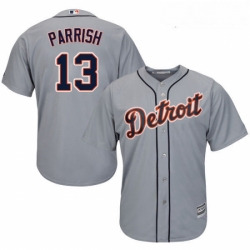 Youth Majestic Detroit Tigers 13 Lance Parrish Replica Grey Road Cool Base MLB Jersey