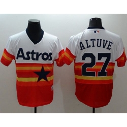 Houston Astros 27 Jose Altuve White Orange Flexbase Authentic Collection Cooperstown Stitched MLB Jersey