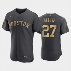 Men Houston Astros 27 Jose Altuve 2022 All Star CharcoalCool Base Stitched Baseball Jersey