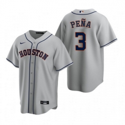 Men Houston Astros 3 Jeremy Pena Grey Cool Base Stitched Jersey