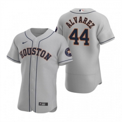 Men Houston Astros 44 Yordan Alvarez Gray Flex Base Stitched Jersey