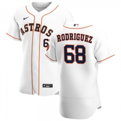 Men Houston Astros 68 Nivaldo Rodriguez Men Nike White Home 2020 Flex Base Player MLB Jersey