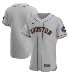 Men Houston Astros Men Nike Gray Road 2020 Flex Base Official Team MLB Jersey