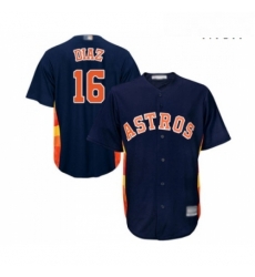 Mens Houston Astros 16 Aledmys Diaz Replica Navy Blue Alternate Cool Base Baseball Jersey 