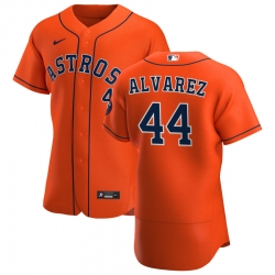 Men's Houston Astros #44 Yordan Alvarez Nike Orange Alternate 2020 Authentic Team MLB Jersey