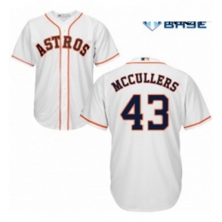 Mens Majestic Houston Astros 43 Lance McCullers Replica White Home Cool Base MLB Jersey