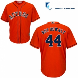 Mens Majestic Houston Astros 44 Roy Oswalt Replica Orange Alternate Cool Base MLB Jersey