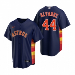 Mens Nike Houston Astros 44 Yordan Alvarez Navy Alternate Stitched Baseball Jersey