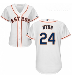 Womens Majestic Houston Astros 24 Jimmy Wynn Replica White Home Cool Base MLB Jersey 