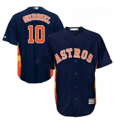 Youth Majestic Houston Astros 10 Yuli Gurriel Replica Navy Blue Alternate Cool Base MLB Jersey 