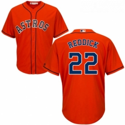 Youth Majestic Houston Astros 22 Josh Reddick Replica Orange Alternate Cool Base MLB Jersey