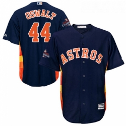 Youth Majestic Houston Astros 44 Roy Oswalt Authentic Navy Blue Alternate 2017 World Series Champions Cool Base MLB Jersey