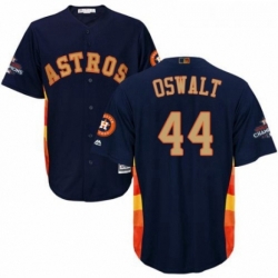 Youth Majestic Houston Astros 44 Roy Oswalt Authentic Navy Blue Alternate 2018 Gold Program Cool Base MLB Jersey