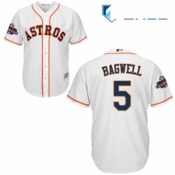 Youth Majestic Houston Astros 5 Jeff Bagwell Replica White Home 2017 World Series Champions Cool Base MLB Jersey