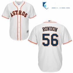 Youth Majestic Houston Astros 56 Hector Rondon Authentic White Home Cool Base MLB Jersey 