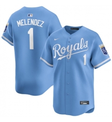 Men Kansas City Royals 1 MJ Melendez Light Blue Alternate Limited Stitched Baseball Jersey