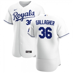 Men Kansas City Royals 36 Cam Gallagher Men Nike White Home 2020 Flex Base Player MLB Jersey