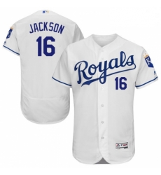 Mens Majestic Kansas City Royals 16 Bo Jackson White Flexbase Authentic Collection MLB Jersey