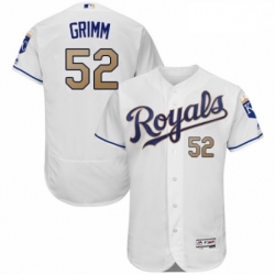 Mens Majestic Kansas City Royals 52 Justin Grimm White Flexbase Authentic Collection MLB Jersey